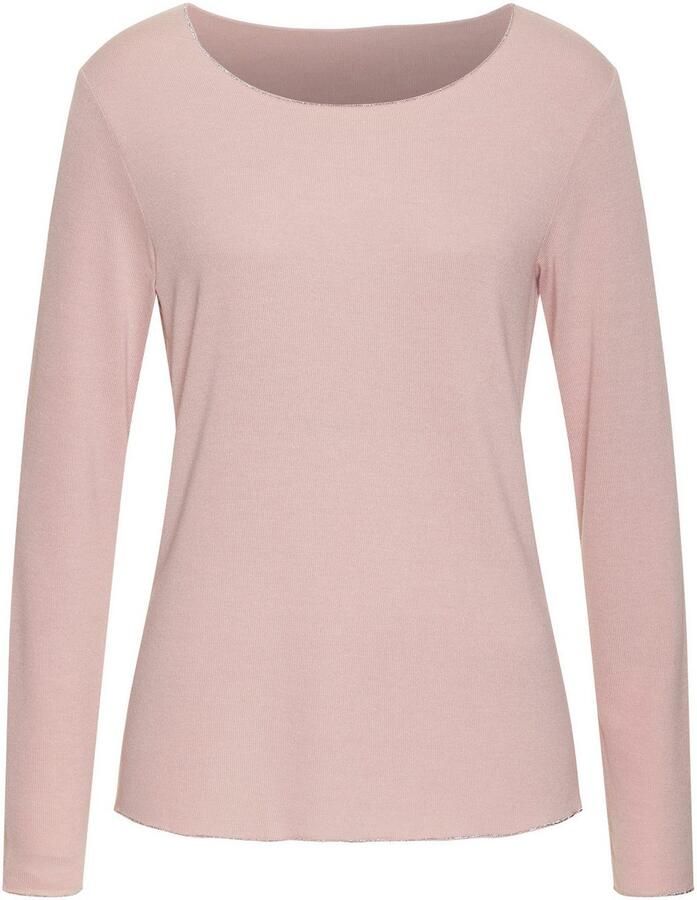 Lascana Shirt met lange mouwen Met fijne glinsterende afwerking