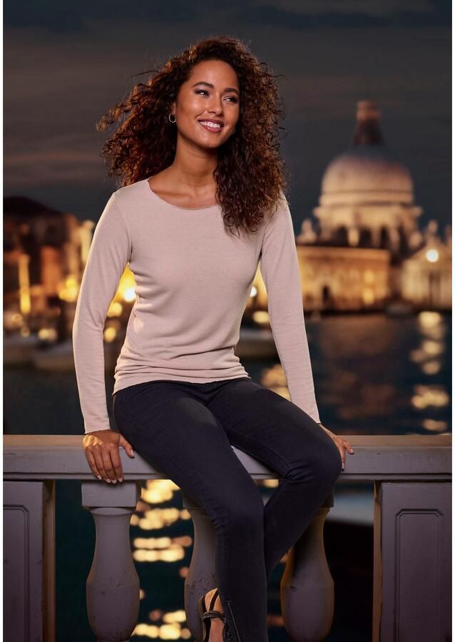 Lascana Shirt met lange mouwen Met fijne glinsterende afwerking - Foto 4