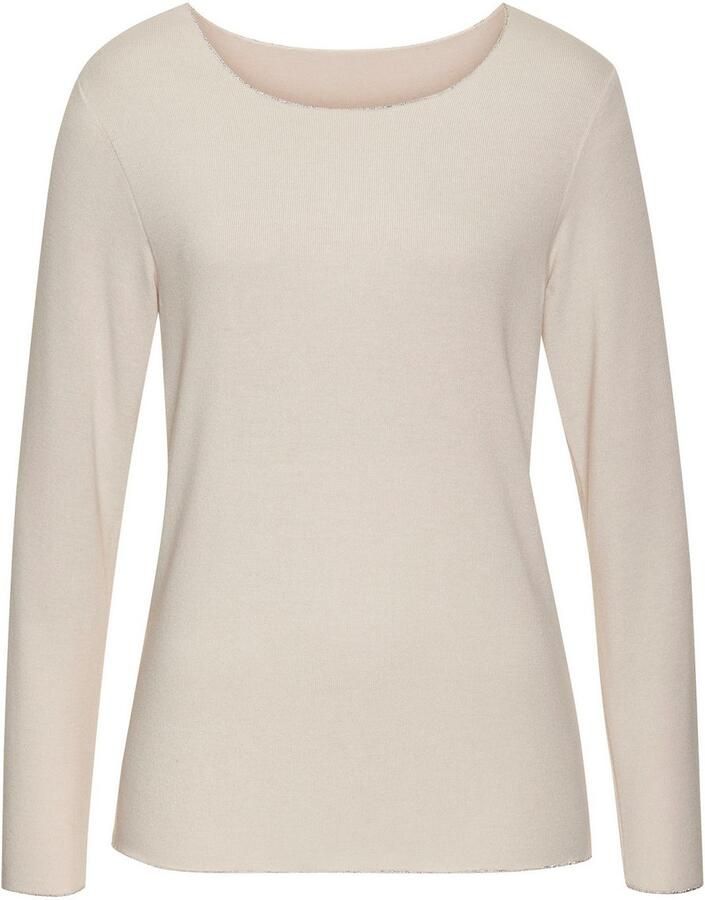 Lascana Shirt met lange mouwen Met fijne glinsterende afwerking