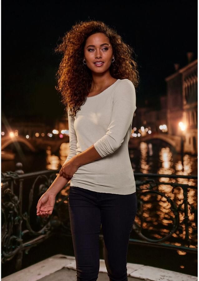 Lascana Shirt met lange mouwen Met fijne glinsterende afwerking - Foto 3