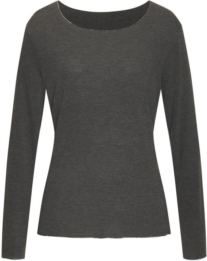 Lascana Shirt met lange mouwen Met fijne glinsterende afwerking