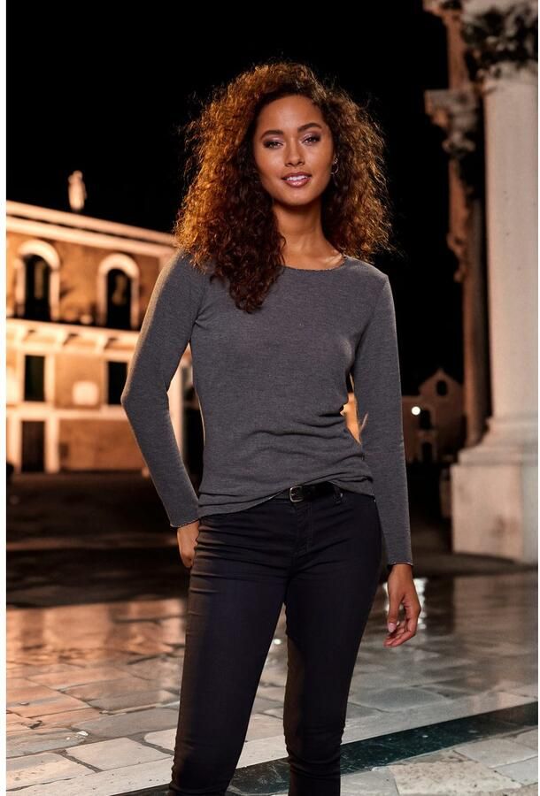 Lascana Shirt met lange mouwen Met fijne glinsterende afwerking - Foto 3