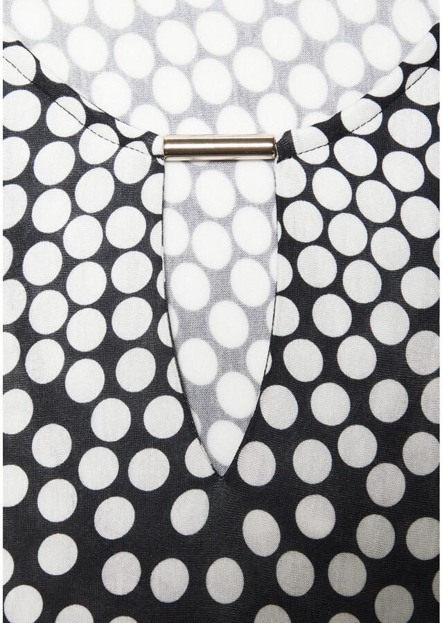 Lascana Shirt met lange mouwen met kleine uitsnijding jersey-shirt stippen-print - Foto 2