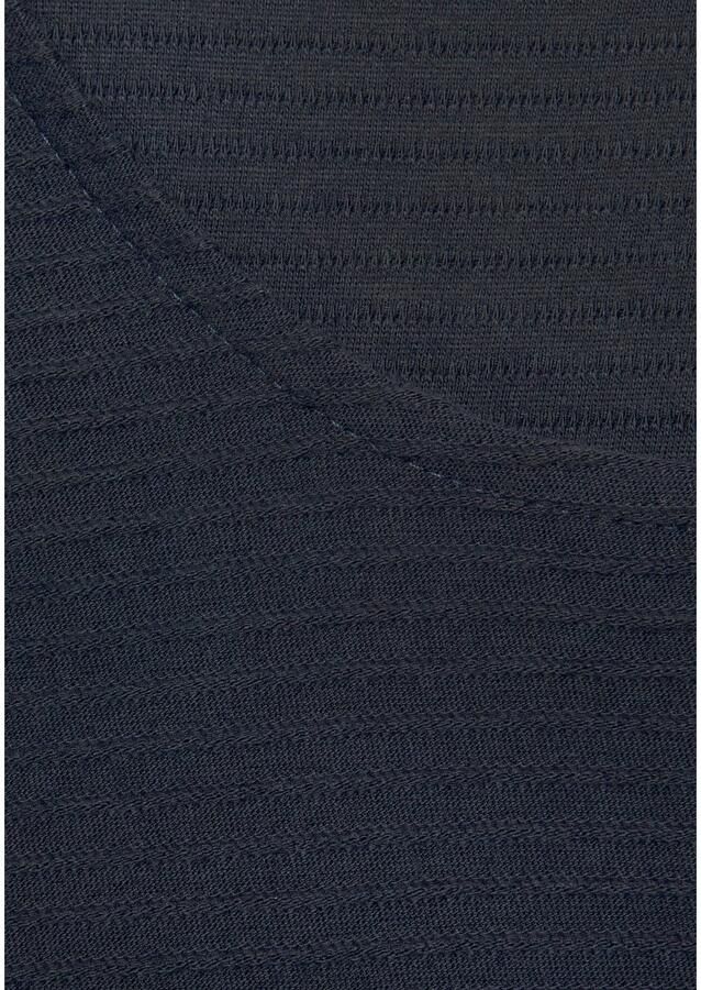 Lascana Shirt met lange mouwen Met streepstructuur in een zachte katoenkwaliteit - Foto 3