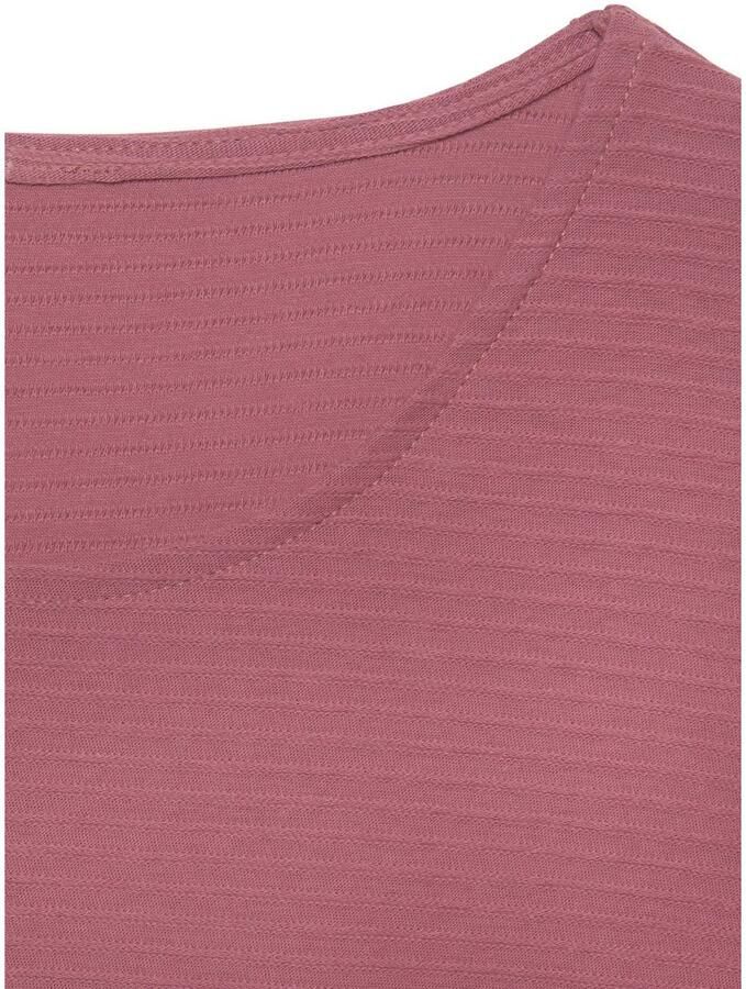 Lascana Shirt met lange mouwen Met streepstructuur in een zachte katoenkwaliteit - Foto 2