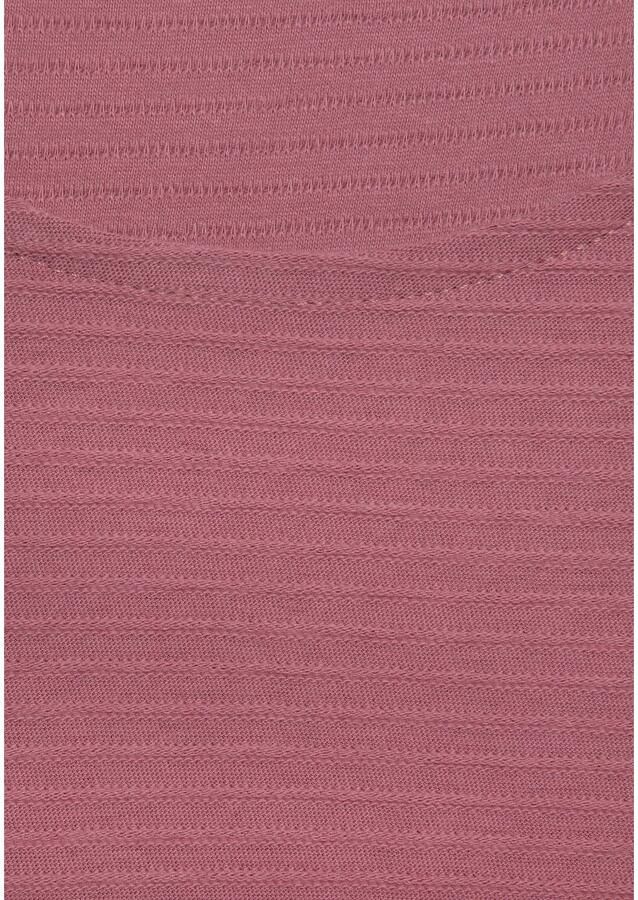 Lascana Shirt met lange mouwen Met streepstructuur in een zachte katoenkwaliteit - Foto 4