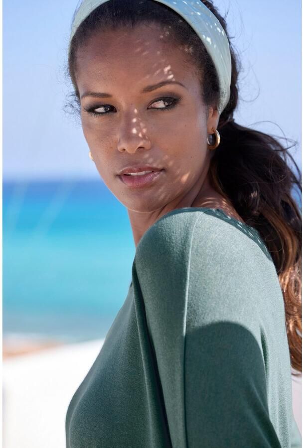 Lascana Shirt met lange mouwen Met vlindermouwen van zacht viscose-fijntricot - Foto 3