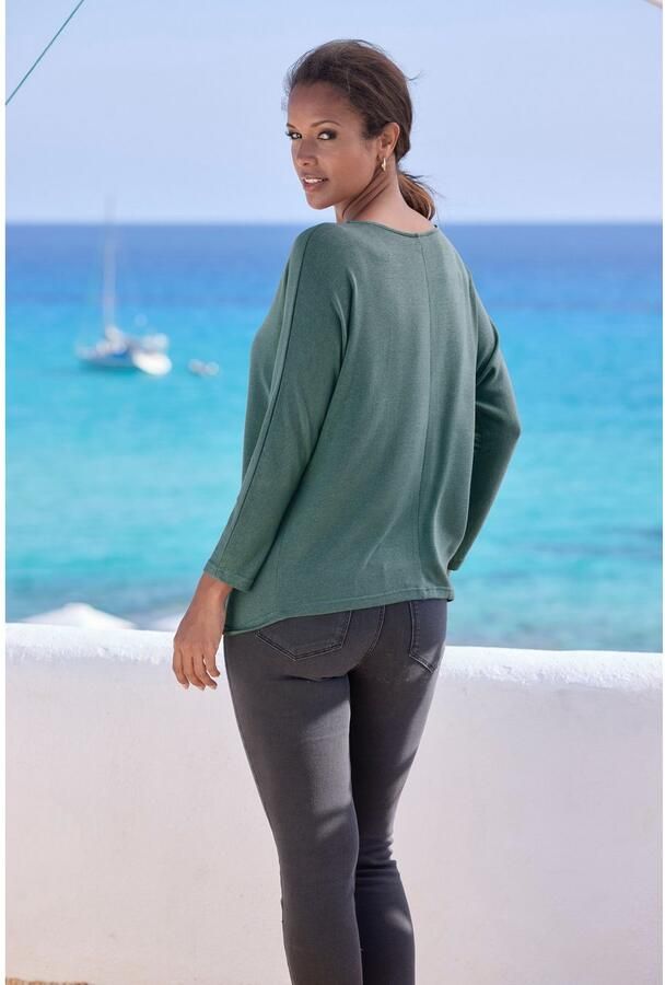 Lascana Shirt met lange mouwen Met vlindermouwen van zacht viscose-fijntricot - Foto 4