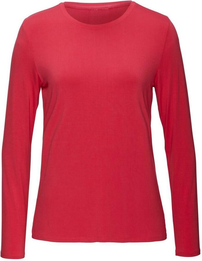 Lascana Shirt met lange mouwen Van zachte viscose-stretch van zachte viscosekwaliteit