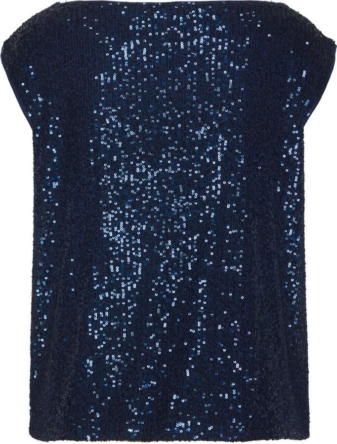 Lascana Shirt met pailletten met brede bandjes partytop feestelijk