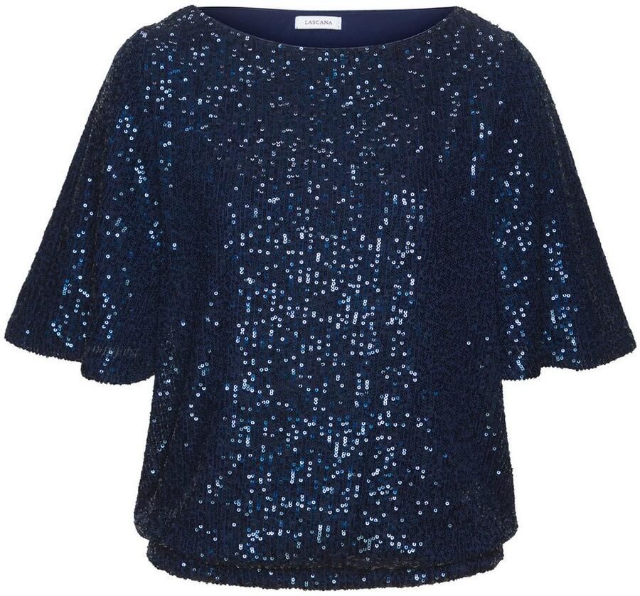 Lascana Shirt met pailletten met wijde mouwen feestelijk glittershirt partyshirt