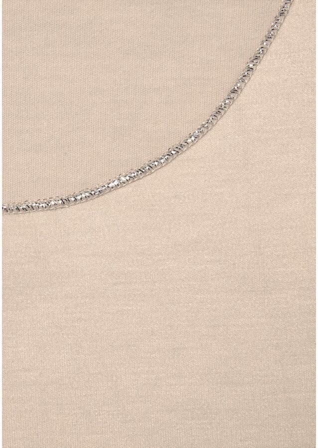 Lascana Shirt met ronde hals Met elegante glinsterafwerkingen in een gemakkelijk te onderhouden kwaliteit (1-delig) - Foto 3