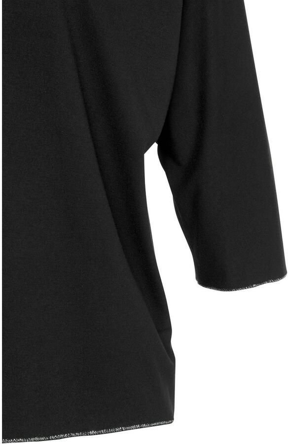 Lascana Shirt met ronde hals Met elegante glinsterafwerkingen in een gemakkelijk te onderhouden kwaliteit (1-delig) - Foto 4