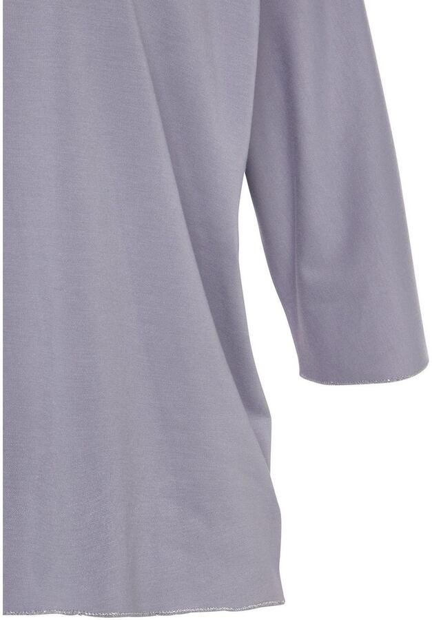 Lascana Shirt met ronde hals Met elegante glinsterafwerkingen in een gemakkelijk te onderhouden kwaliteit (1-delig) - Foto 4
