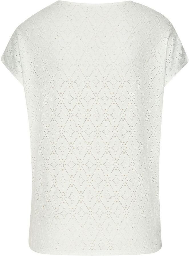 Lascana Shirt met ronde hals Met fonkelende pailletten van hoogwaardige ajour kwaliteit
