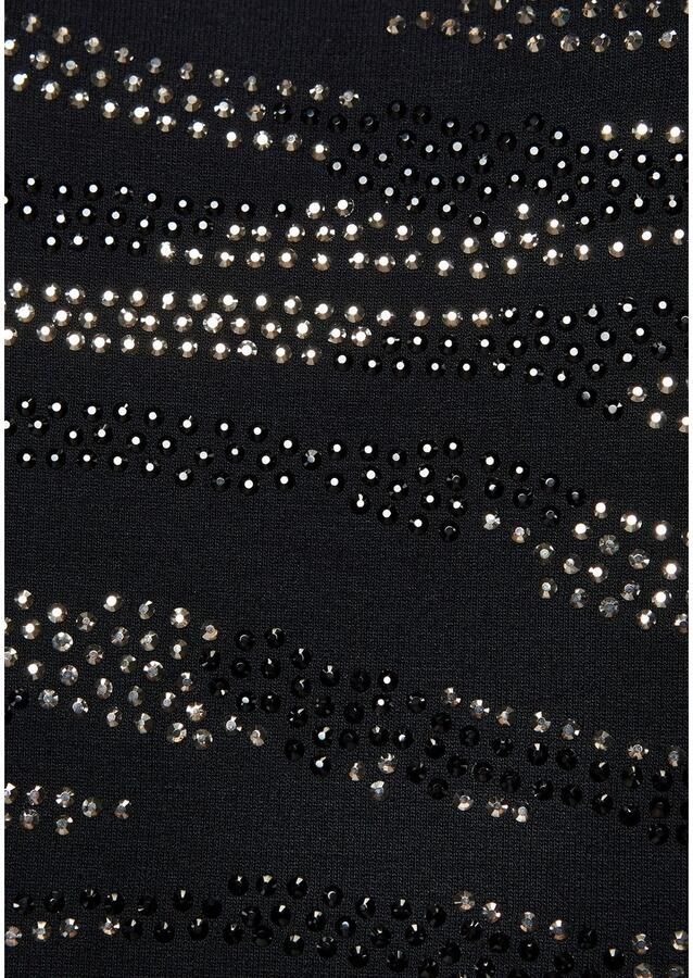 Lascana Shirt met ronde hals Met strass-dessin van hoogwaardige french terry-kwaliteit van viscose - Foto 4