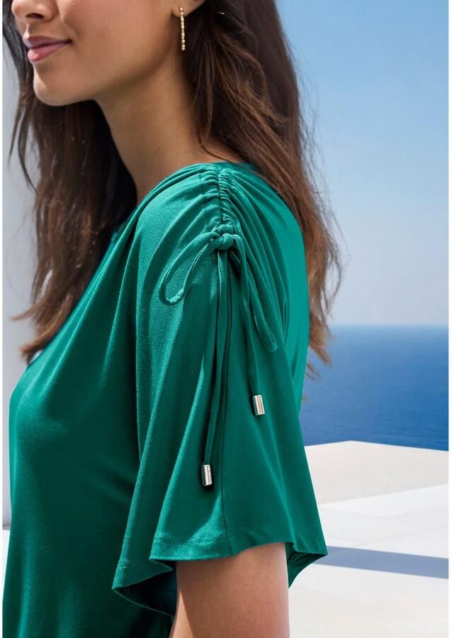 Lascana Shirt met ronde hals Met variabele mouwlengte van zachte viscose-stretch - Foto 3