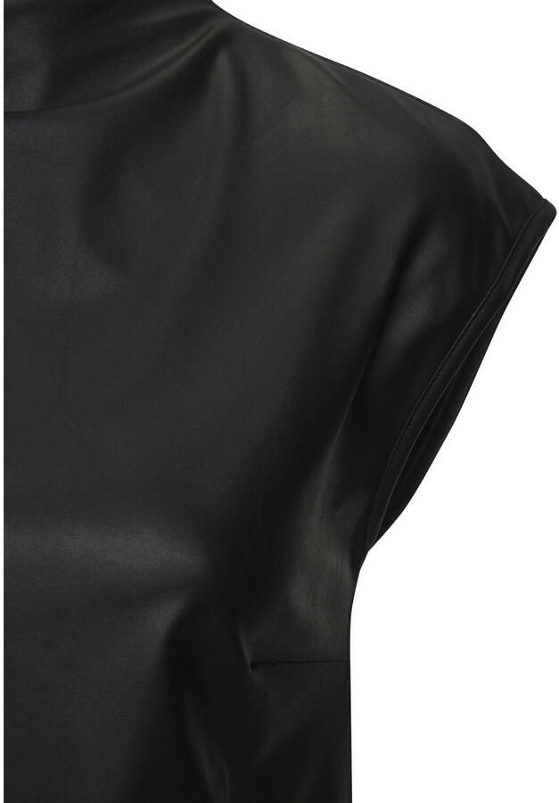 Lascana Shirt met ronde hals van imitatieleer party top - Foto 5