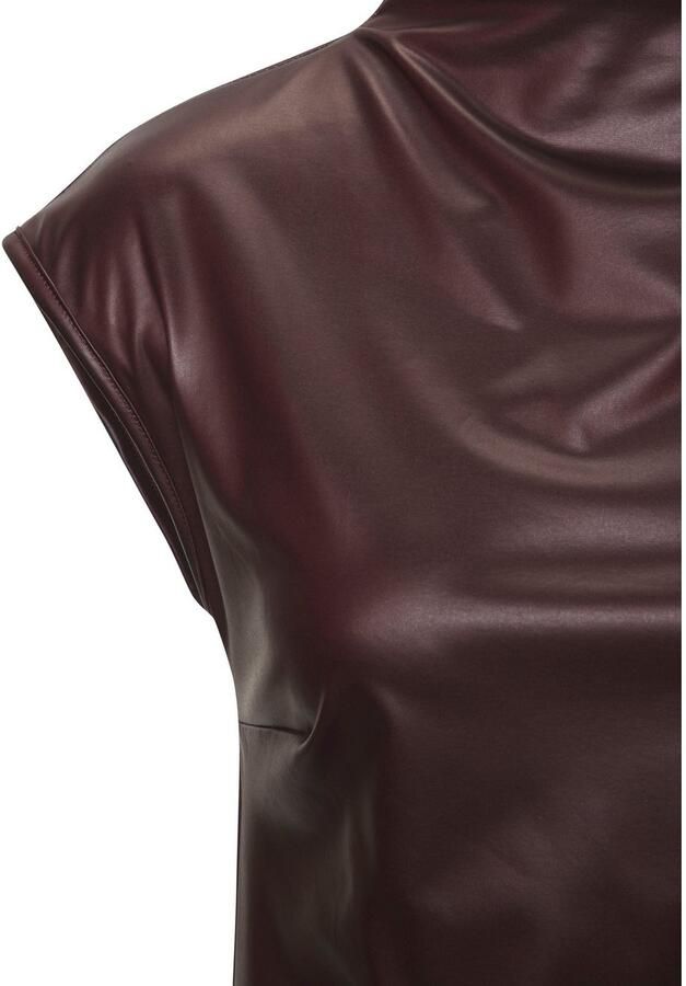 Lascana Shirt met ronde hals van imitatieleer party top - Foto 5