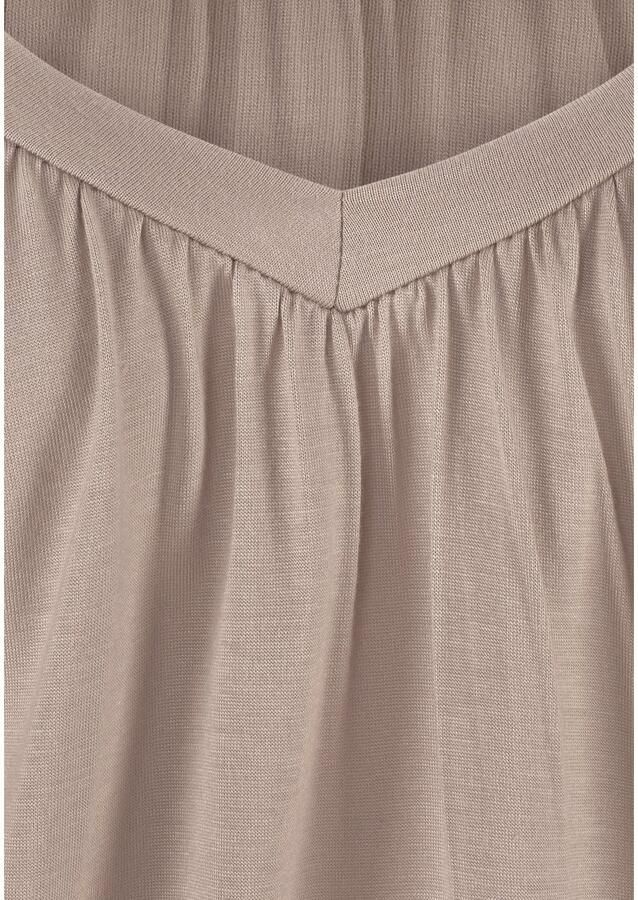 Lascana Shirt met V-hals met brede elastische tailleband t-shirt met v-hals basic - Foto 4