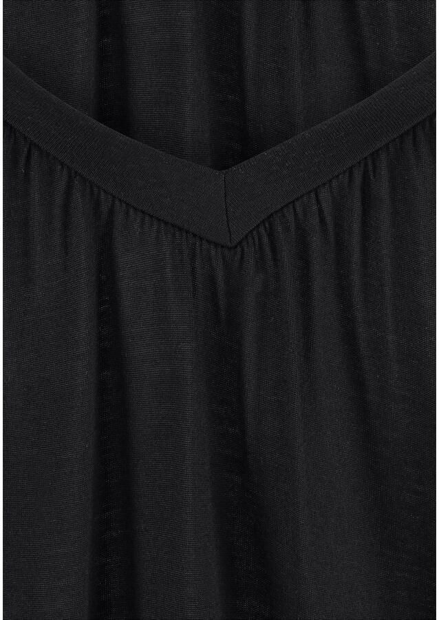 Lascana Shirt met V-hals met brede elastische tailleband t-shirt met v-hals basic - Foto 3