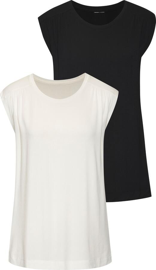 Lascana Shirttop Met schouderrimpeling van zachte viscose-stretch - Foto 8