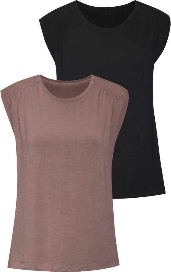 Lascana Shirttop Met schouderrimpeling van zachte viscose-stretch - Foto 7