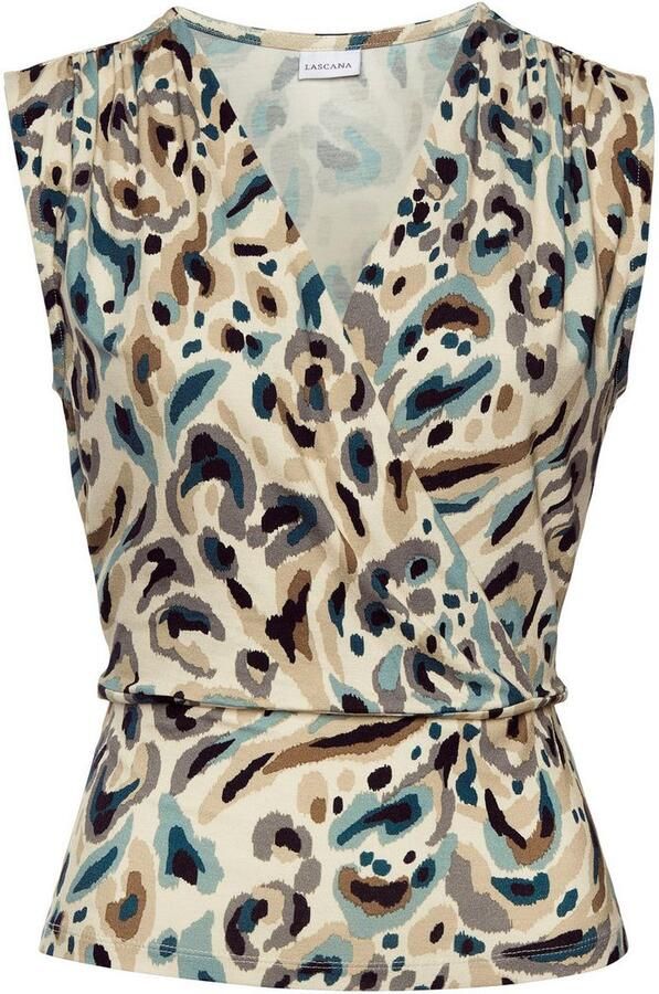 Lascana Shirttop met subtiele rimpelingen op de schouder dames top in wikkeloptiek - Foto 8