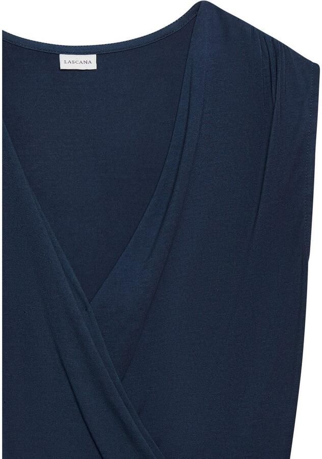 Lascana Shirttop met subtiele rimpelingen op de schouder elastische damestop - Foto 5