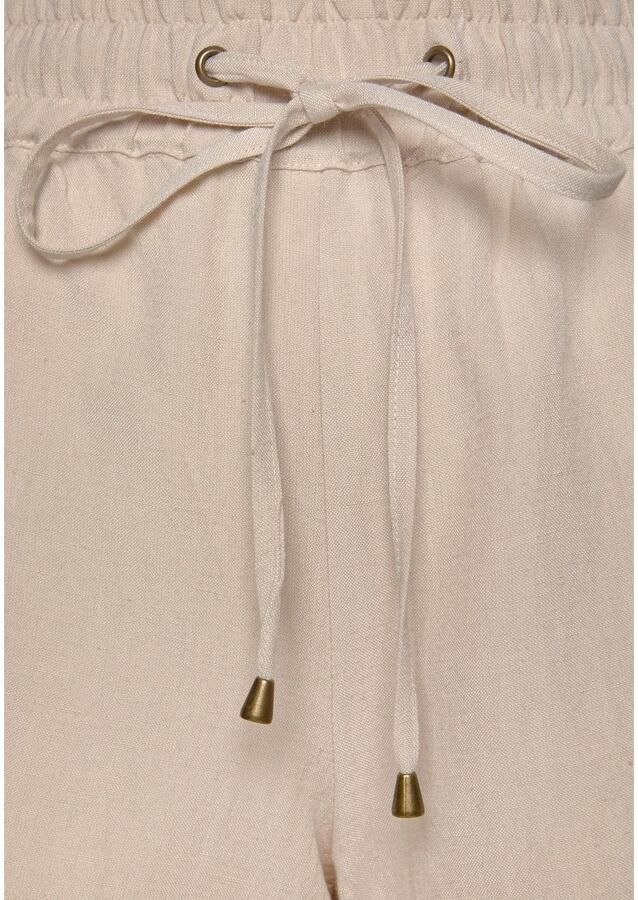 Lascana Short gemaakt van mix van linnen met zakken linnen broek korte broek - Foto 2