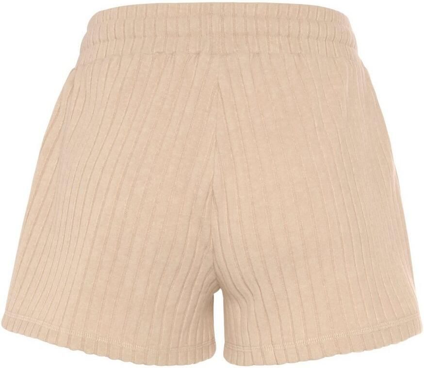 Lascana Short Lounge shorts gemêleerd Lounge- brei shorts gemêleerd met bindkoord loungewear - Foto 2