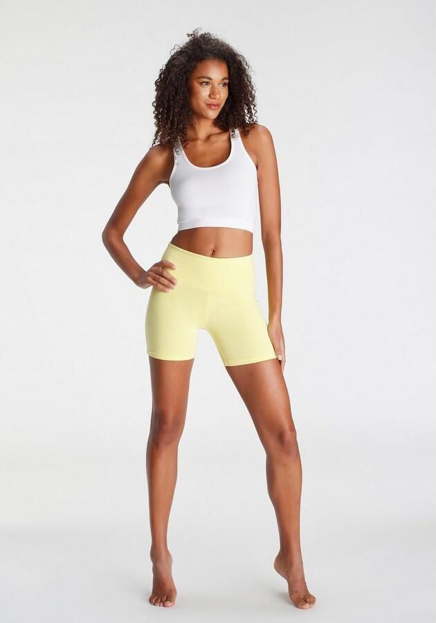 Lascana Short met brede boord en logoprint loungewear - Foto 5