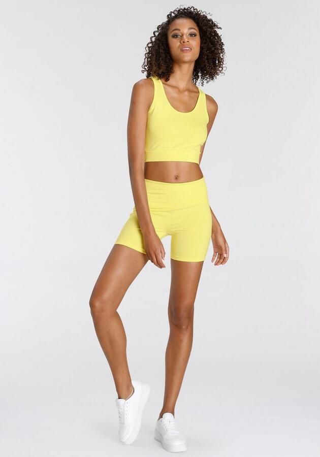 Lascana Short met brede boord en logoprint loungewear - Foto 8