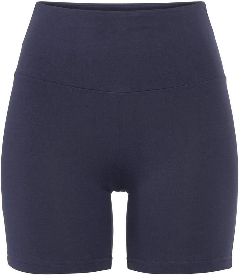 Lascana Short met brede boord en logoprint loungewear