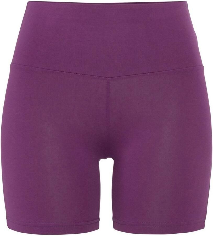 Lascana Short met brede boord en logoprint loungewear