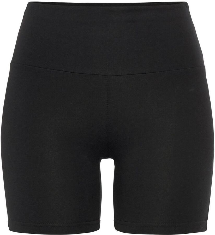 Lascana Short met brede boord en logoprint loungewear