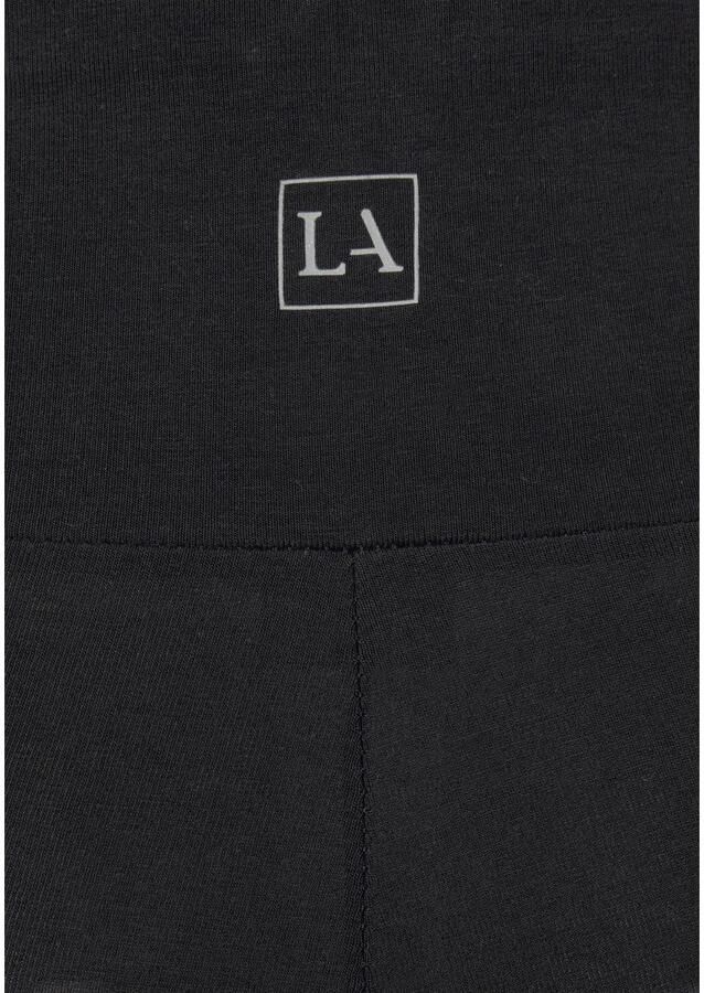 Lascana Short met brede boord en logoprint loungewear - Foto 2