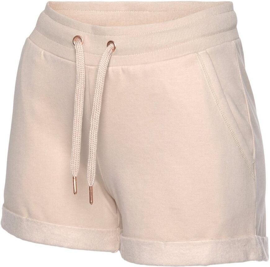 Lascana Short met ribboord en omgeslagen zoom loungewear