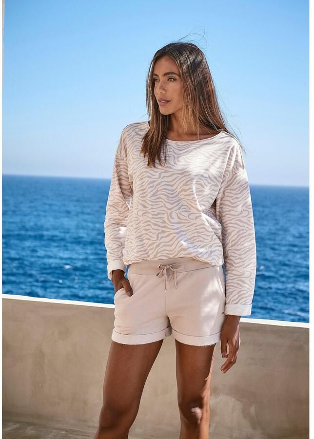 Lascana Short met ribboord en omgeslagen zoom loungewear - Foto 3