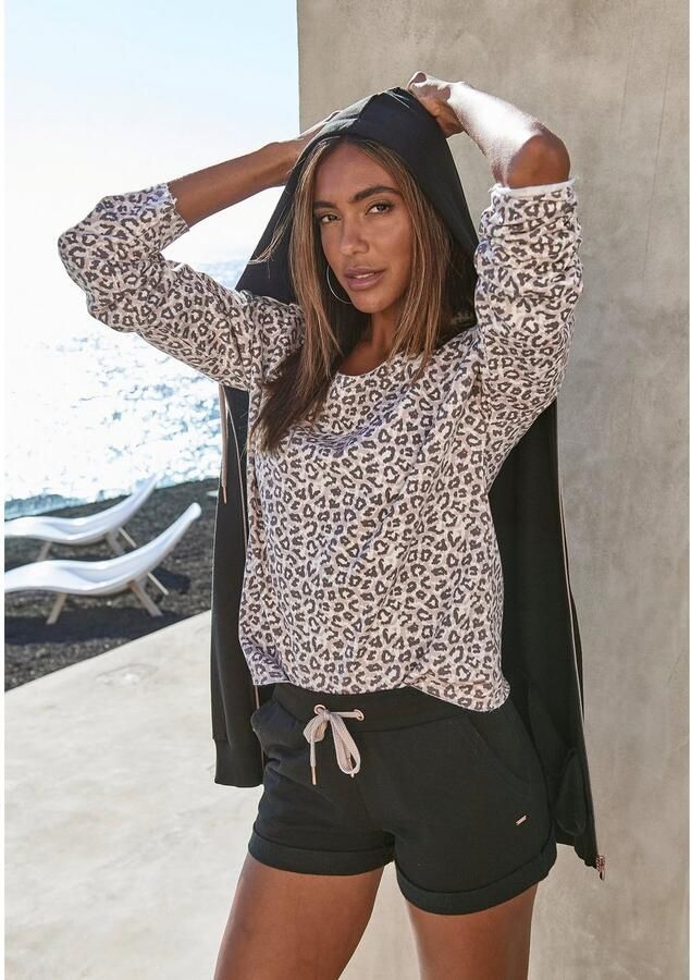 Lascana Short met ribboord en omgeslagen zoom loungewear - Foto 6