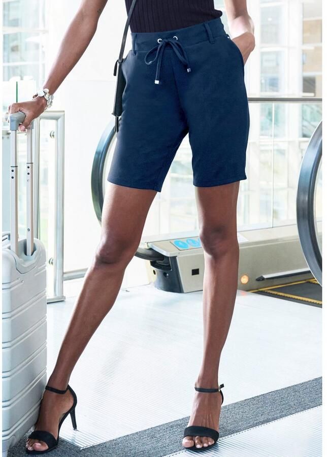 Lascana Short met riemlussen en bindband loungewear