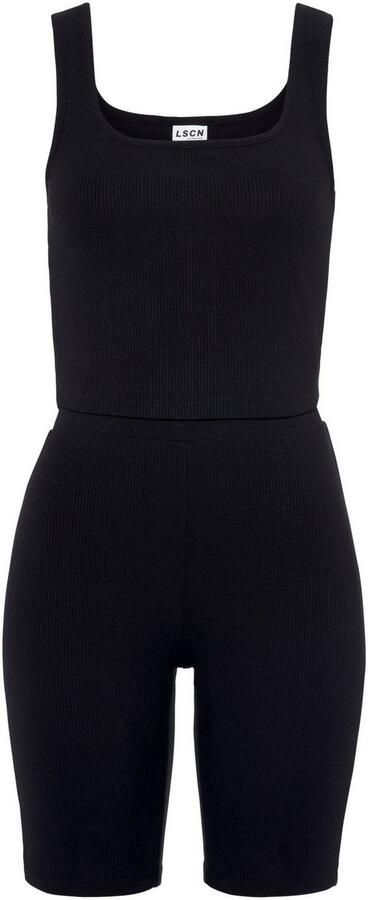 Lascana Shortama bestaat uit top en shorts van ribmateriaal homewear-set - Foto 5