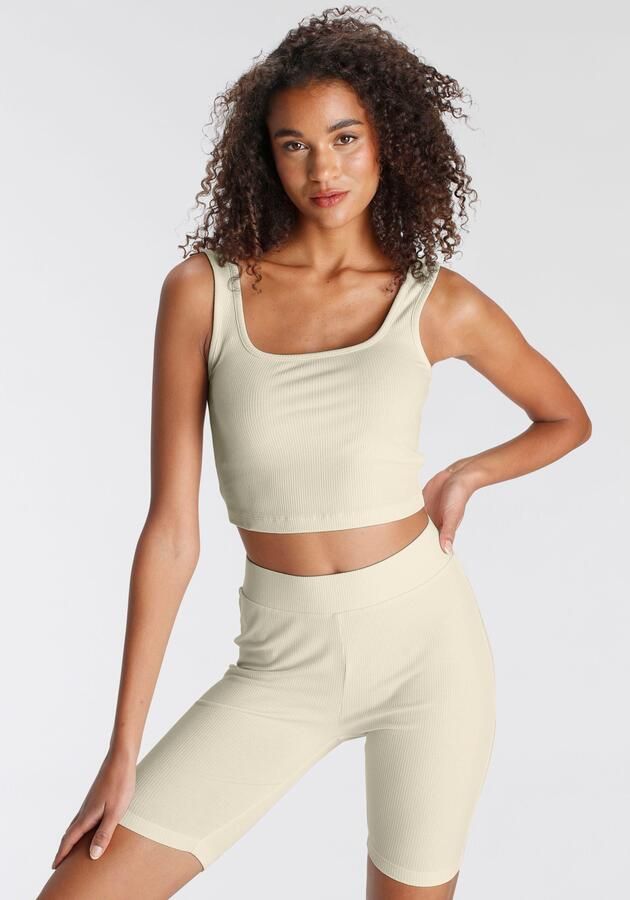 Lascana Shortama bestaat uit top en shorts van ribmateriaal homewear-set - Foto 6