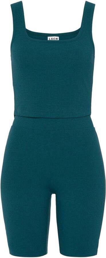 Lascana Shortama bestaat uit top en shorts van ribmateriaal homewear-set - Foto 5