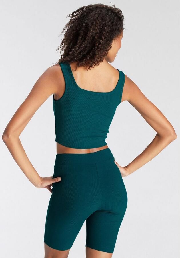 Lascana Shortama bestaat uit top en shorts van ribmateriaal homewear-set - Foto 3