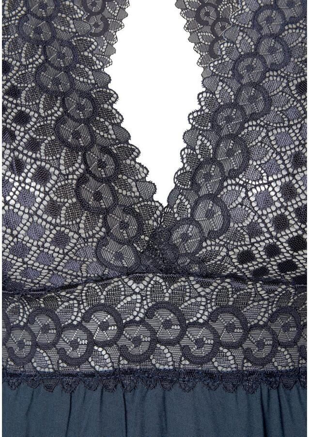 Lascana Shortama met een transparante kanten inzet (2-delig 1 stuk)