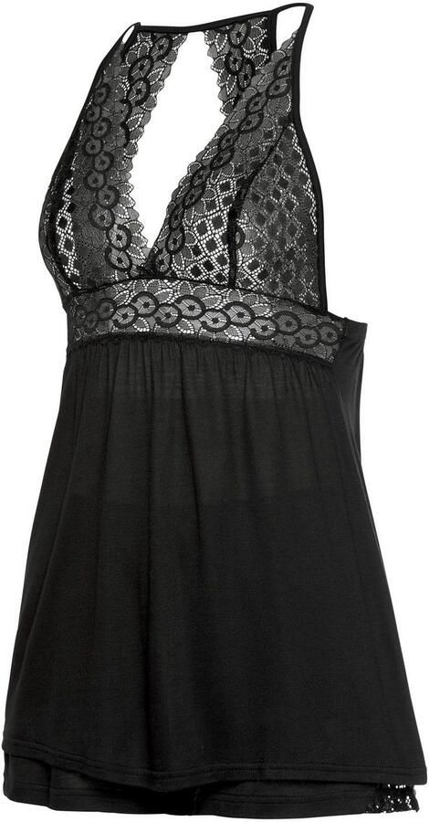 Lascana Shortama met een transparante kanten inzet (2-delig 1 stuk) - Foto 5