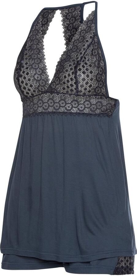 Lascana Shortama met een transparante kanten inzet (2-delig 1 stuk) - Foto 5