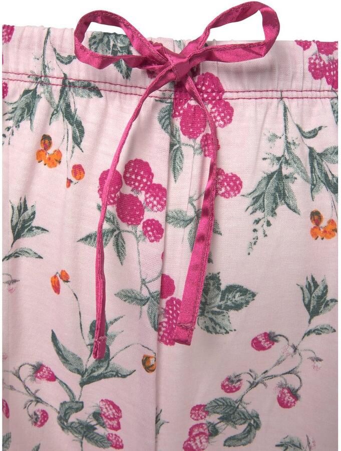 Lascana Shortama met fruitprint en satijnen details (2-delig)