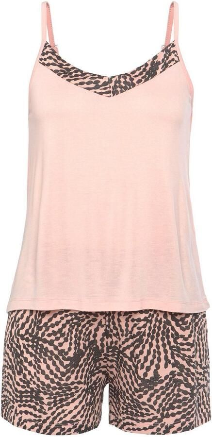 Lascana Shortama met gedessineerde details (set 2-delig) - Foto 4